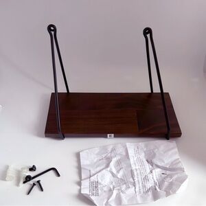 Threshold Black Wire Walnut Shelf - Holds 9.9‎ lbs!
